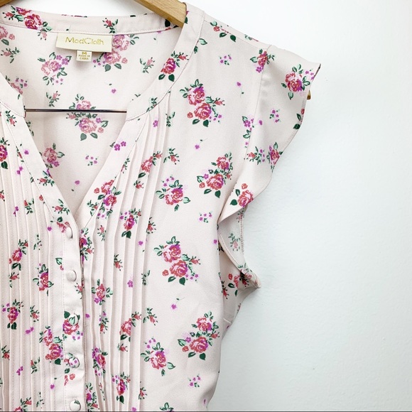 ModCloth Floral Blouse M - Picture 6 of 8